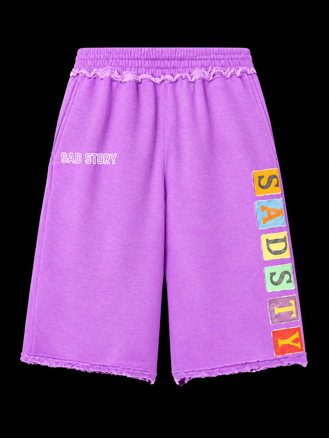Sad Story Distressed Shorts